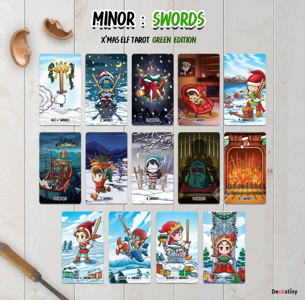 X'mas Elf Tarot: Green Edition