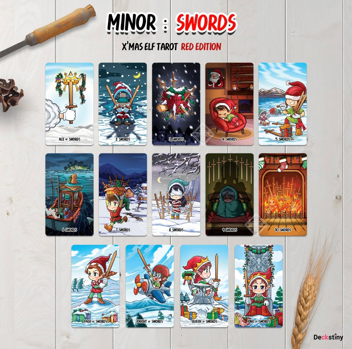 X'mas Elf Tarot: Red Edition