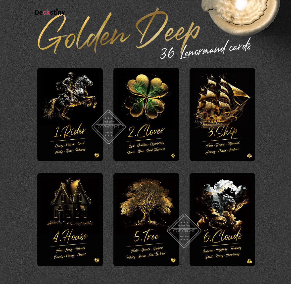 Golden Deep - 36 Lenormand cards