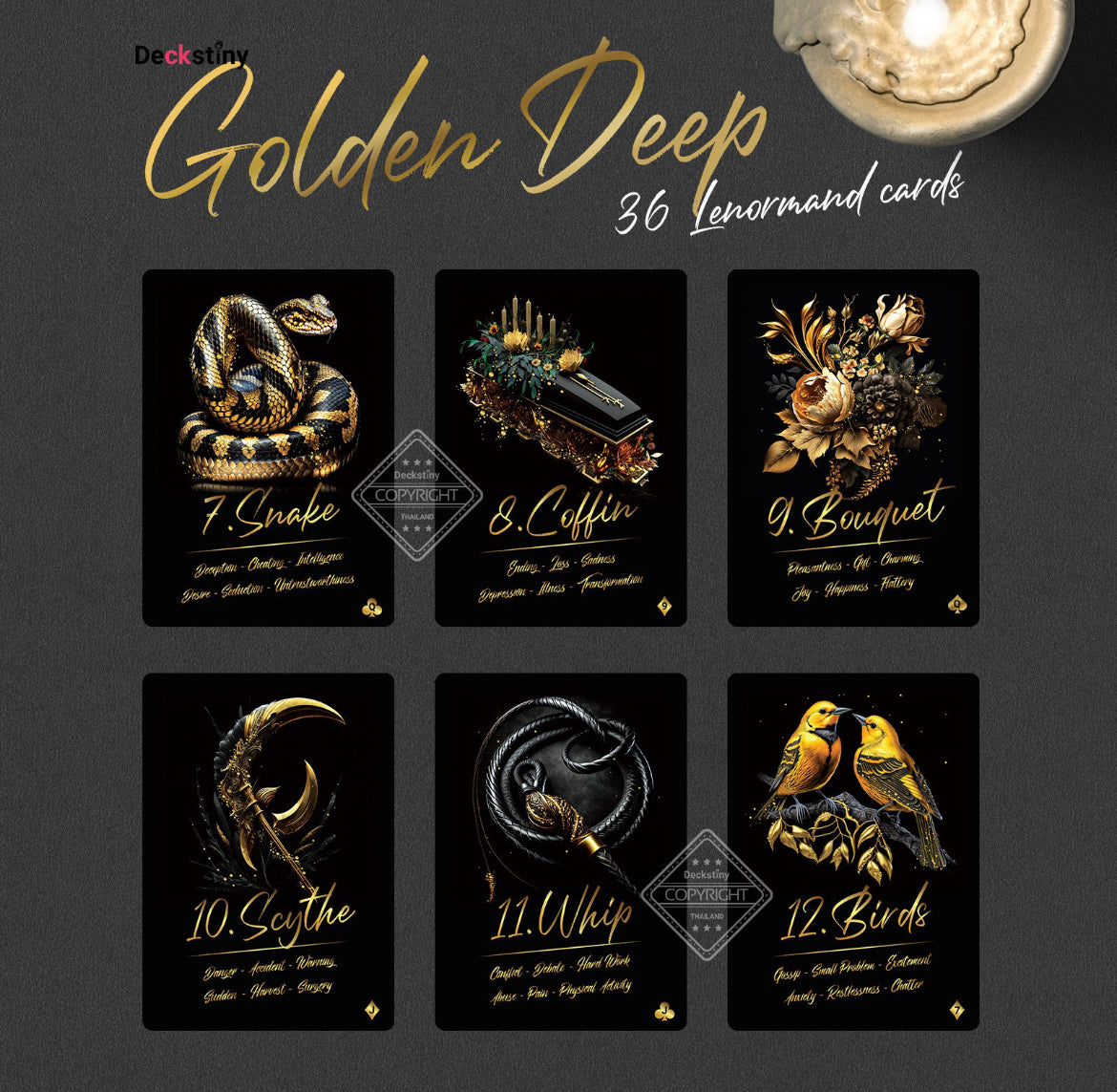 Golden Deep - 36 Lenormand cards