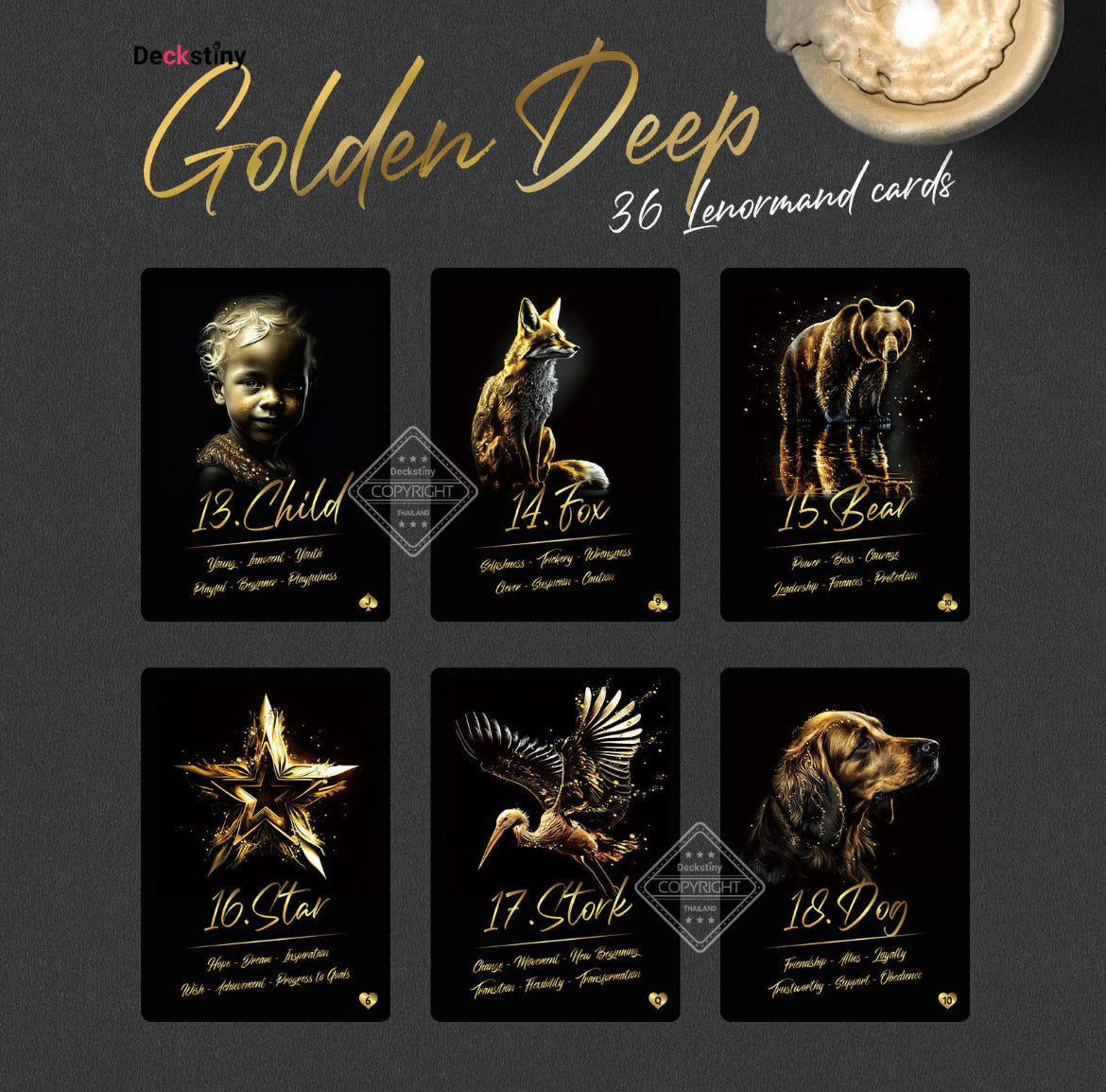 Golden Deep - 36 Lenormand cards