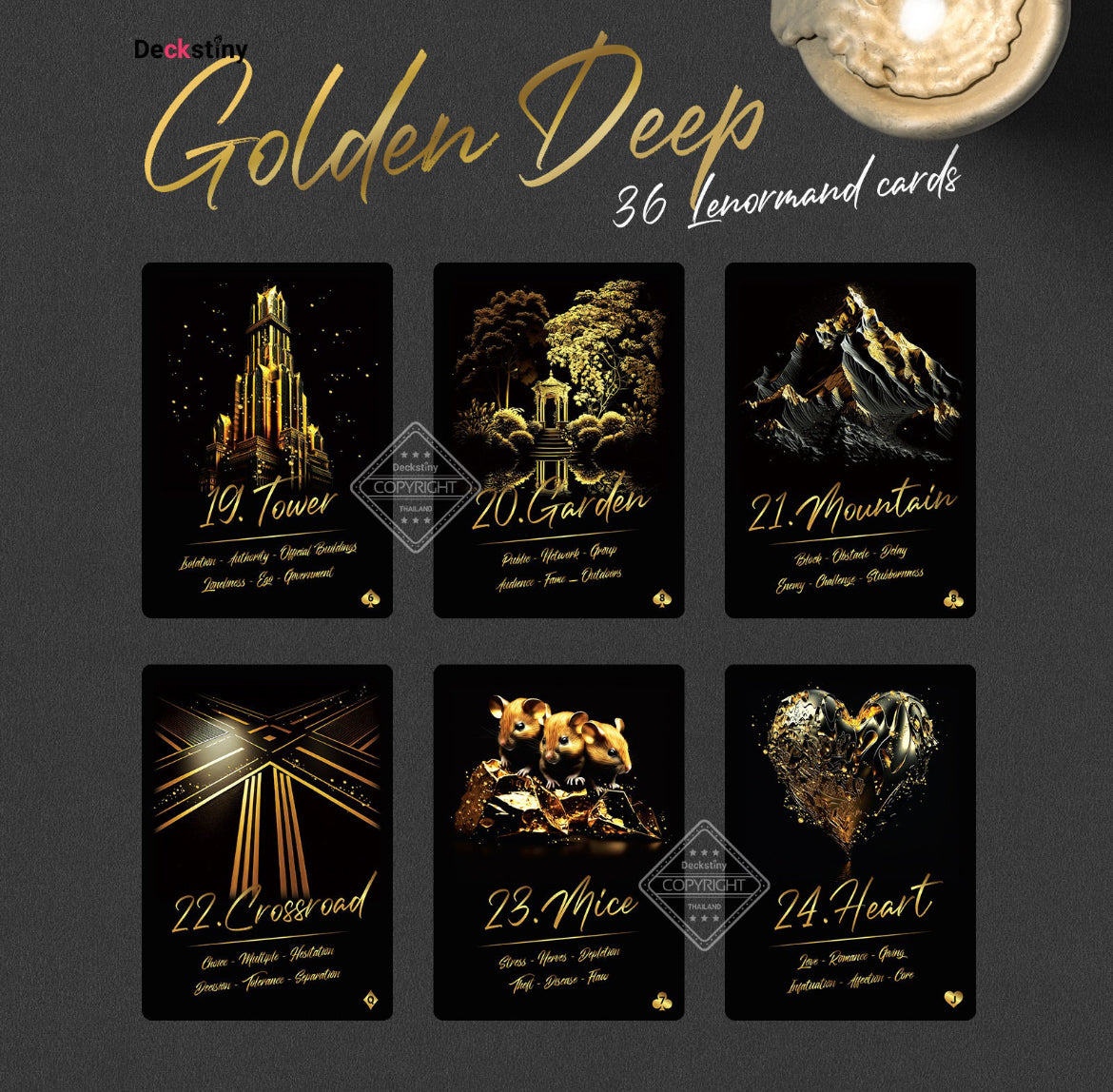 Golden Deep - 36 Lenormand cards