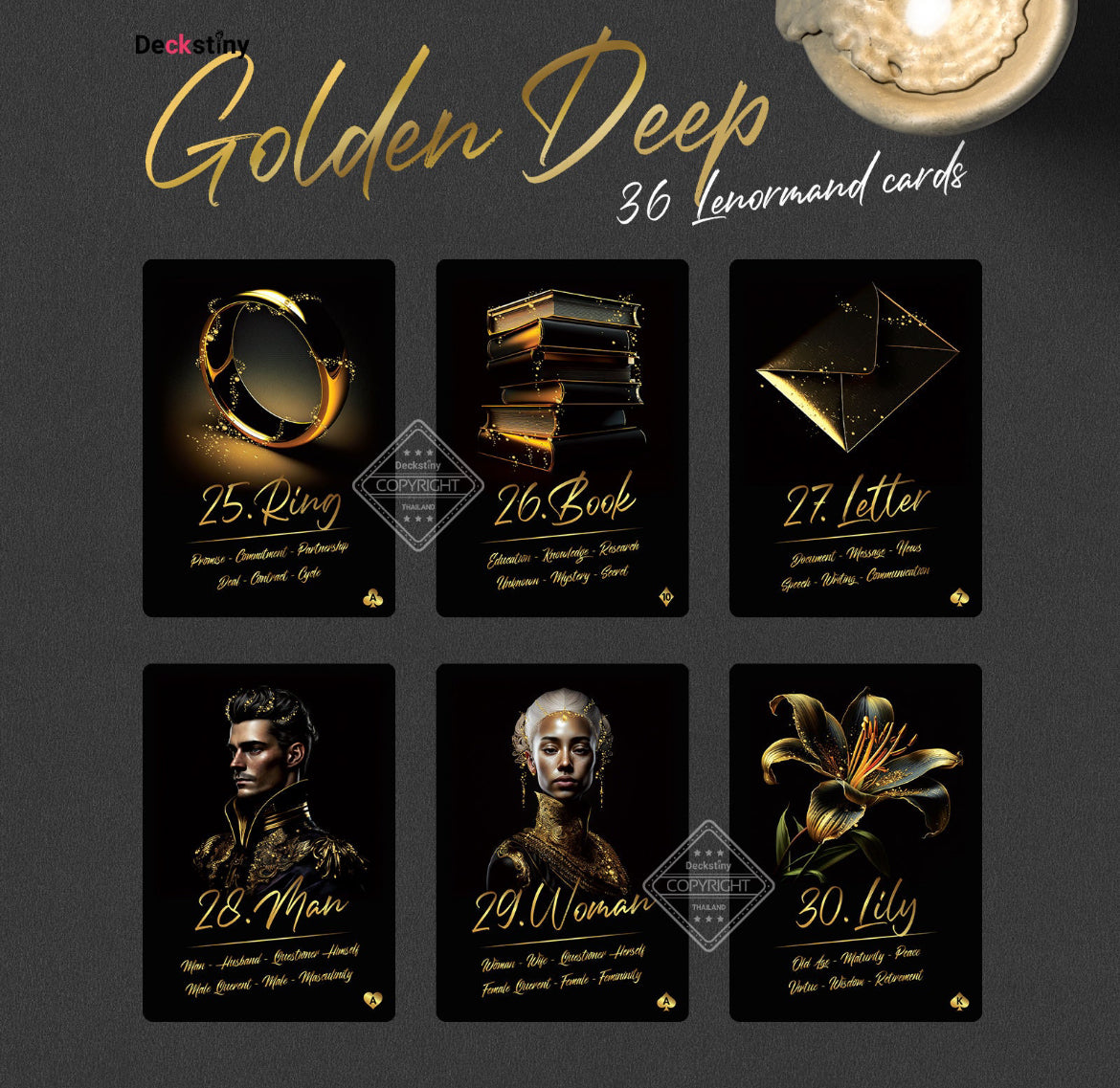 Golden Deep - 36 Lenormand cards