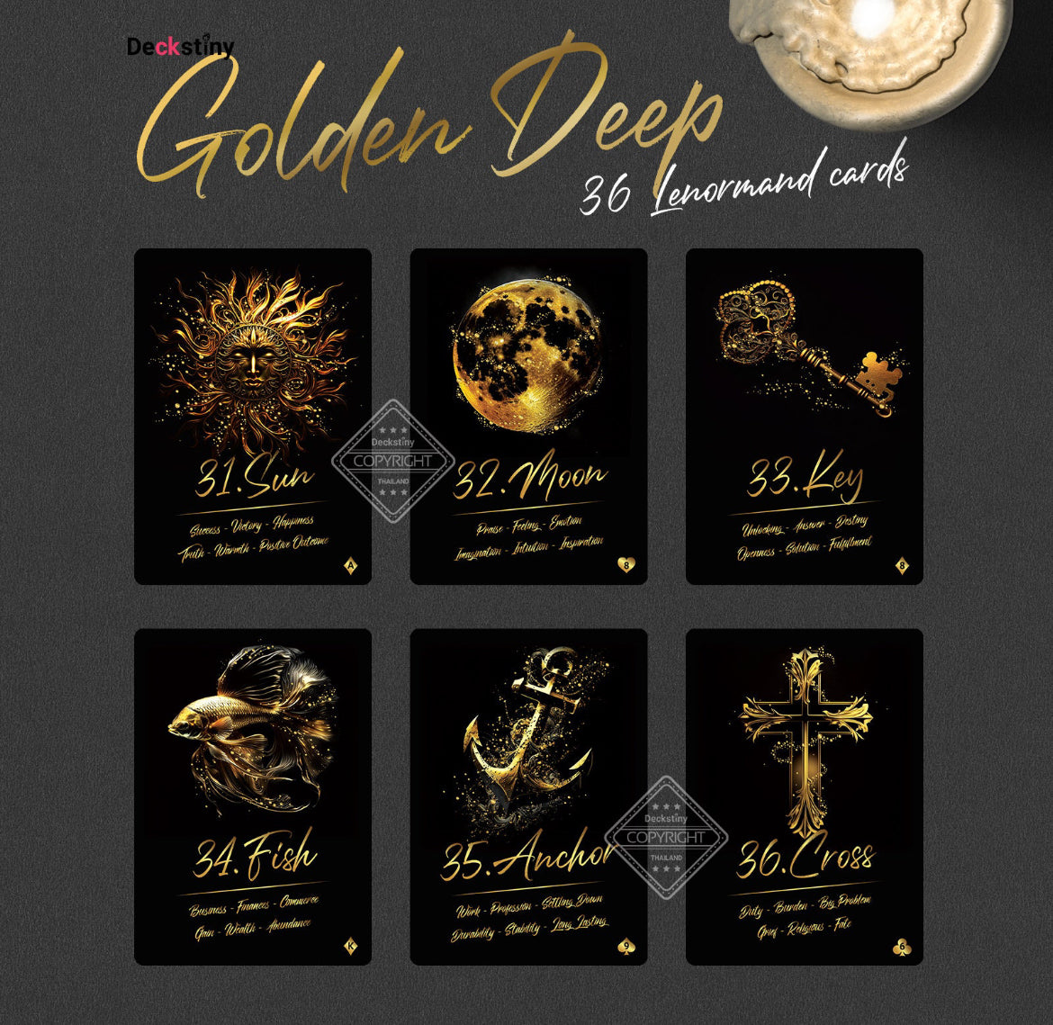 Golden Deep - 36 Lenormand cards