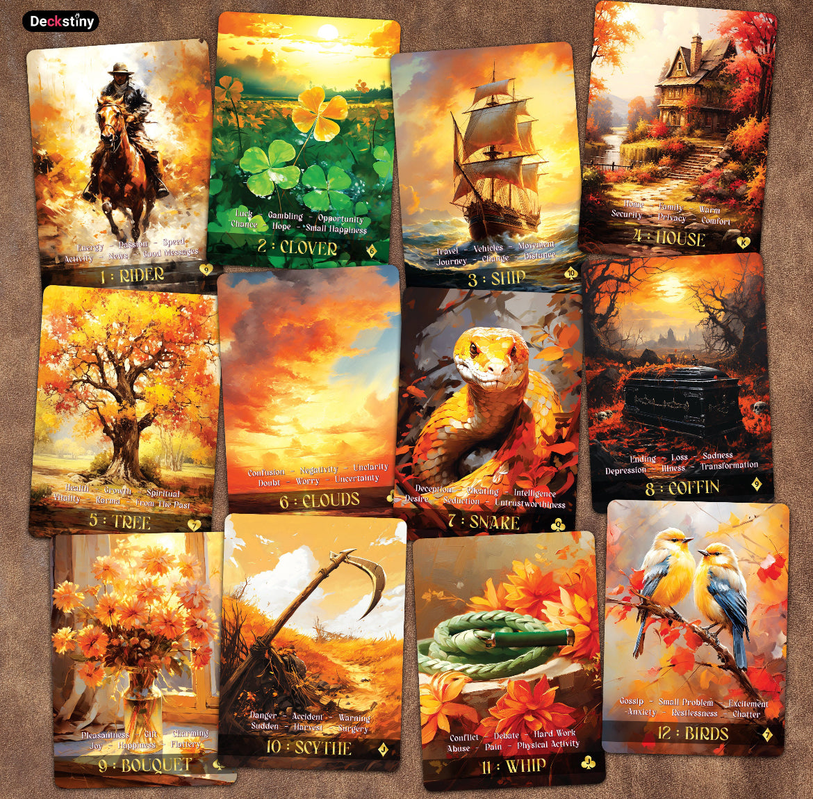 Le Autumn - 36 Lenormand cards