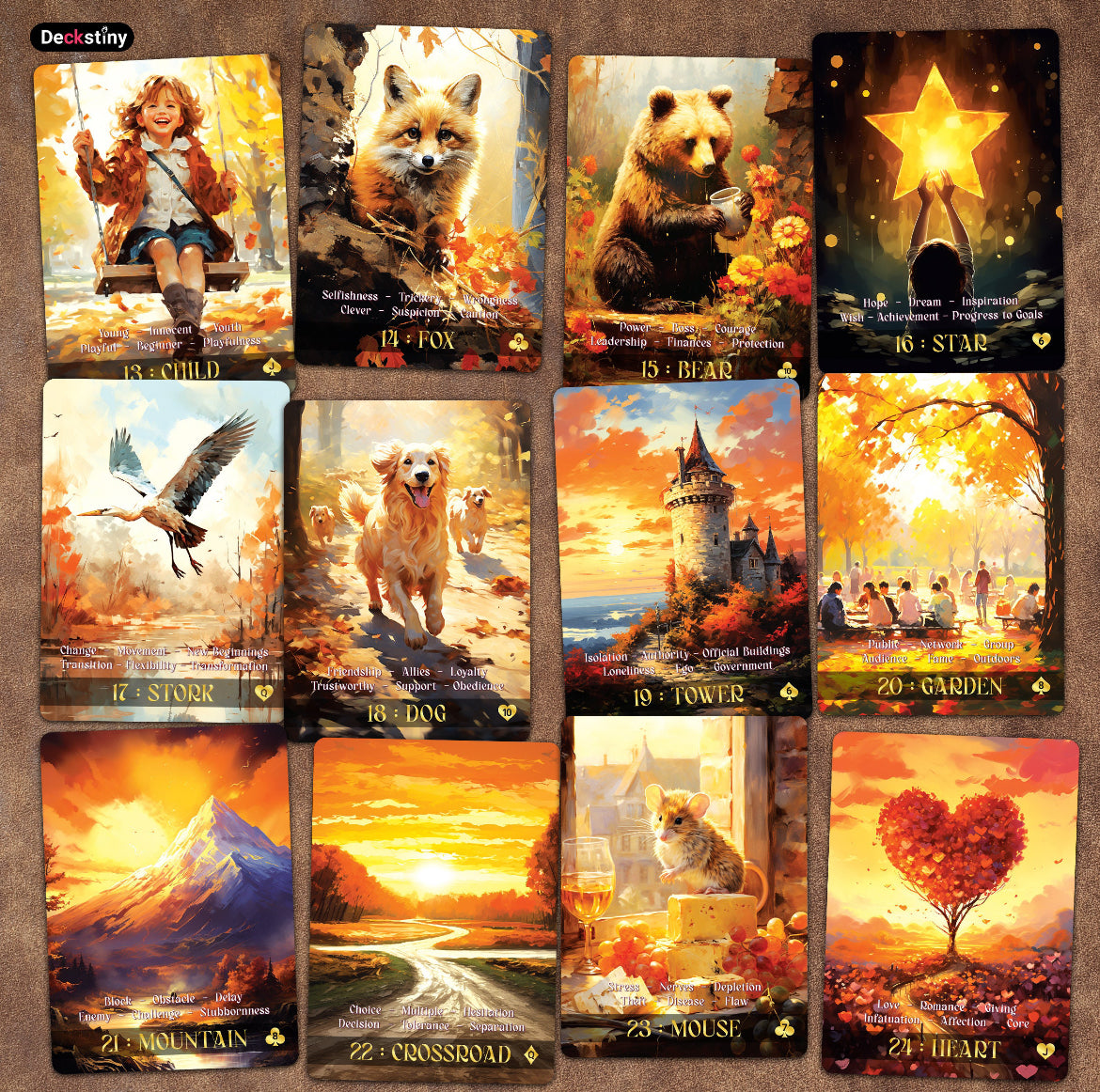Le Autumn - 36 Lenormand cards