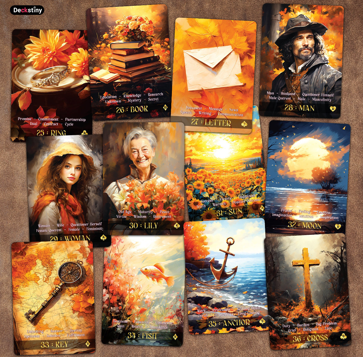 Le Autumn - 36 Lenormand cards